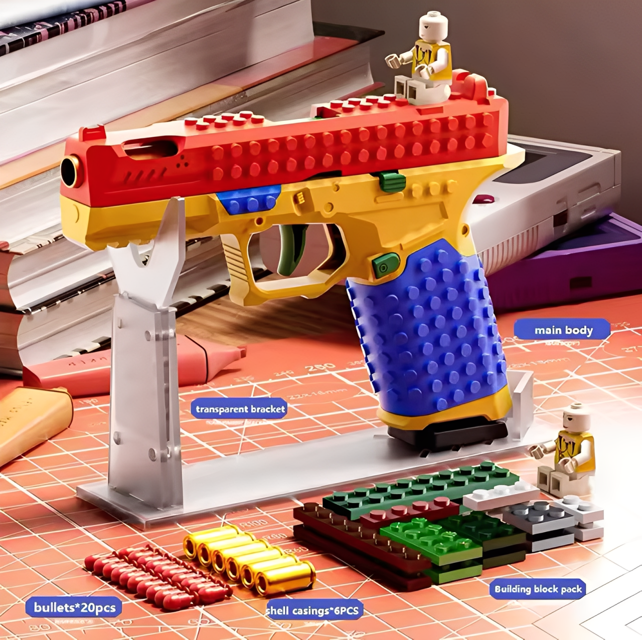 Brick Blaster™ A toy Customizable Brick pistol