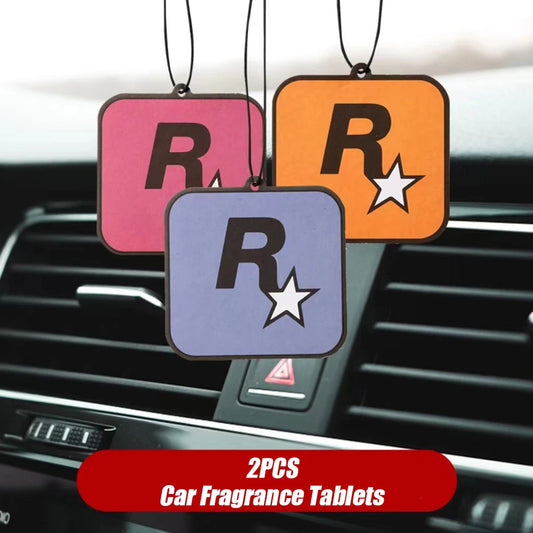 2Pcs Car Rockstar Fragrance Tablets Car Interior Pendant 